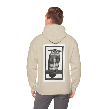 Horned Owl by Samuel Jessurun de Mesquita Heavy Blend™ Hooded Sweatshirt