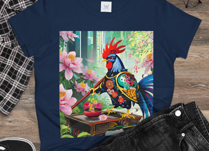 Cyberpunk Rooster Cotton Tee