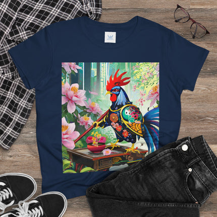 Cyberpunk Rooster Cotton Tee