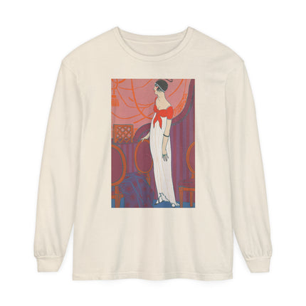 L’Entracte by Georges Lepape Garment-dyed Long Sleeve T-Shirt