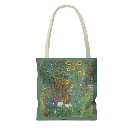 Farm Garden with Sunflowers by Gustav Klimt Tote Bag (AOP)