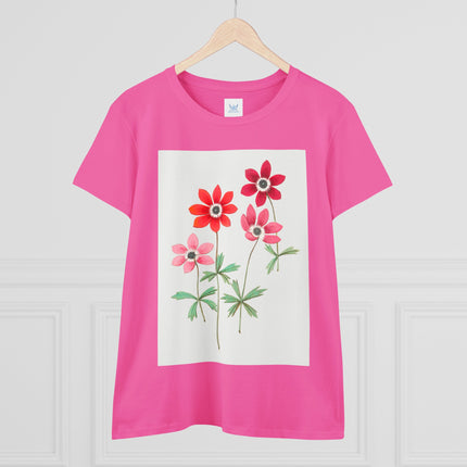 Women's Anemone Print Midweight Cotton Tee