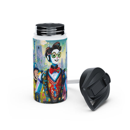 Cyber Punk Robots Stainless Steel Water Bottle