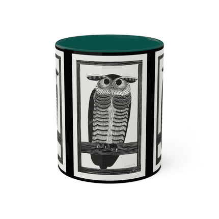 Horned Owl by Samuel Jessurun de Mesquita Colorful Mugs, 11oz
