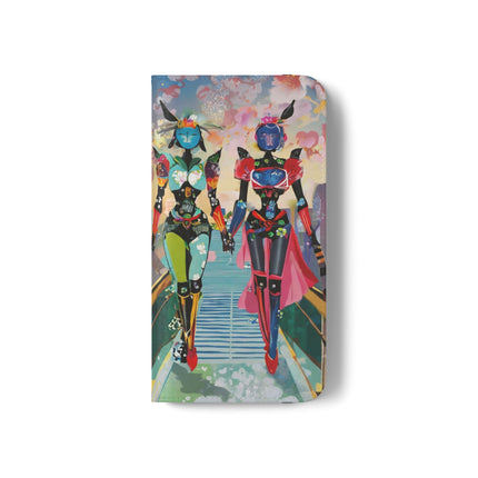 🤖🌆 Cyber Punk Robot Models Flip Case – Futuristic Fashion & Neon Elegance