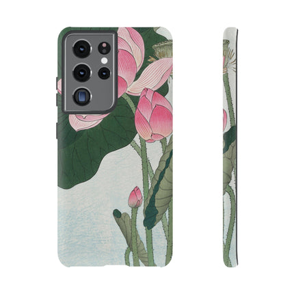 Blooming Lotus Flowers by Ohara Koson Phone Cases