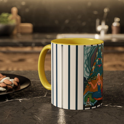 Art Deco Christmas Elegance Colorful Mugs (11oz, 15oz)