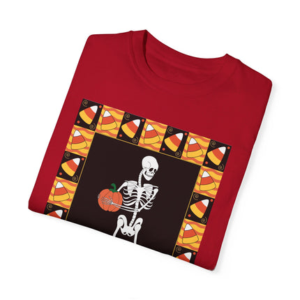 Candy Corn Skeleton Unisex Garment-Dyed T-shirt