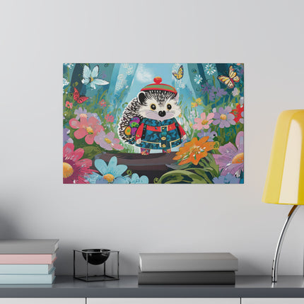 Cute Hedgehog Matte Canvas, Stretched, 0.75"
