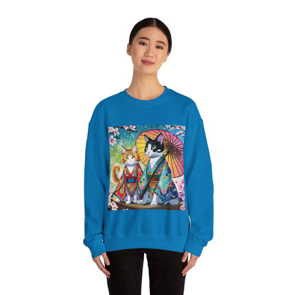Kimono Kitties Unisex Heavy Blend™ Crewneck Sweatshirt