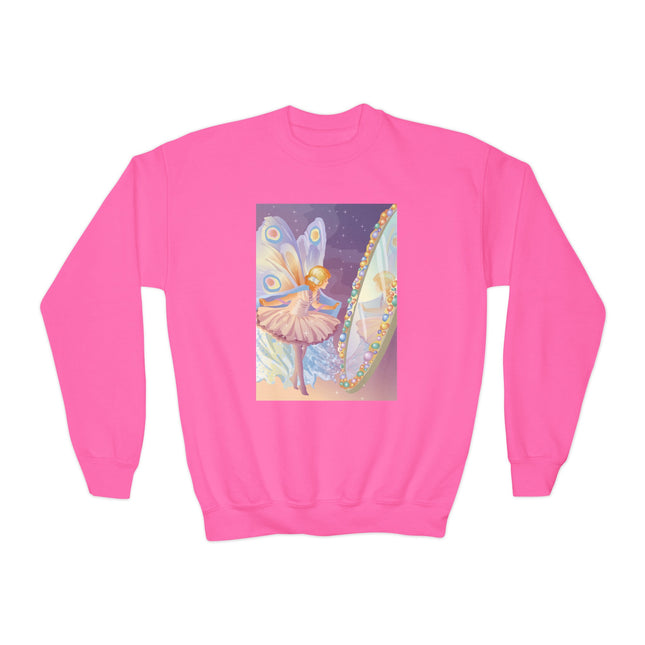 Reflections of Enchantment Youth Crewneck Sweatshirt – Fairy Magic & Elegant Wonder