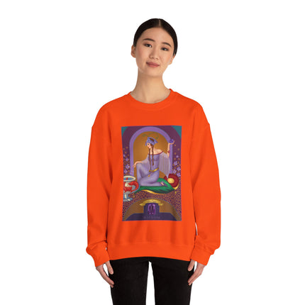February & Amethyst (from the Gem Series) by Sofia Chiostri Heavy Blend™ Crewneck Sweatshirt