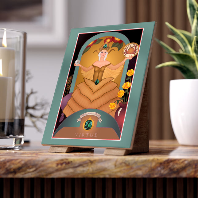 June & Pearl, Alexandrite Ceramic Tile — Gem Series by Sofia Chiostri