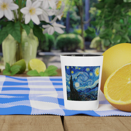 The Starry Night by Vincent Van Gogh Ceramic Shot Glass