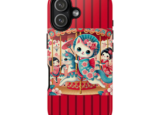 Geisha Kitten's Enchanted Carousel Phone Cases