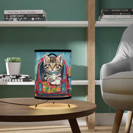 Whiskered Wanderings Tripod Lamp