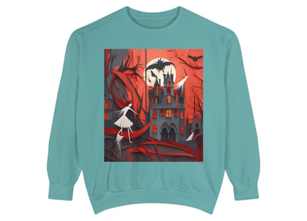 Halloween Night Scene Unisex Garment-Dyed Sweatshirt