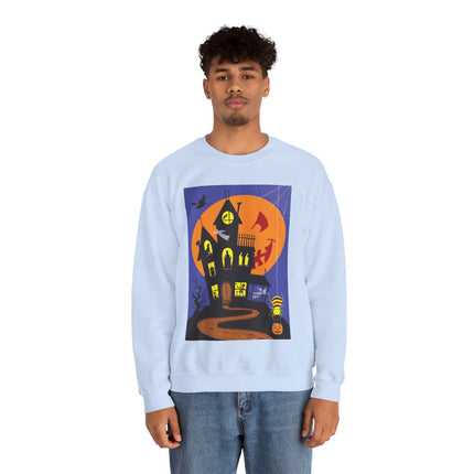 Halloween Night at the Haunted House Unisex Heavy Blend™ Crewneck Sweatshirt