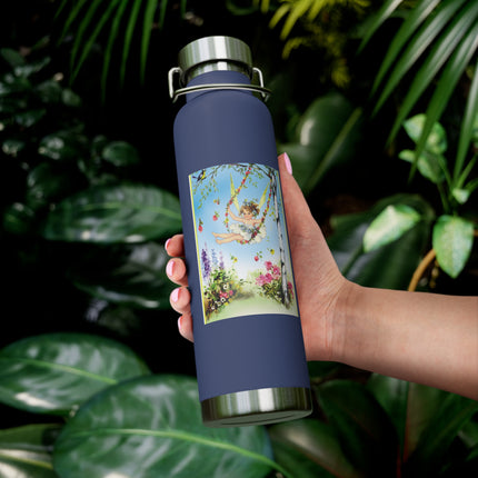Spring Fairy's Floral Swing Copper Vacuum Insulated Bottle, 22 oz