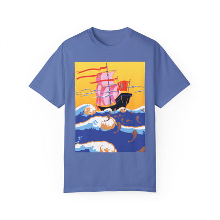 Golden Seas and Whimsical Dreams Unisex Garment-Dyed T-shirt