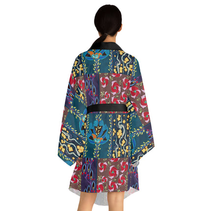 Floral Pattern by Emile-Alain Séguy Long Sleeve Kimono Robe (AOP)