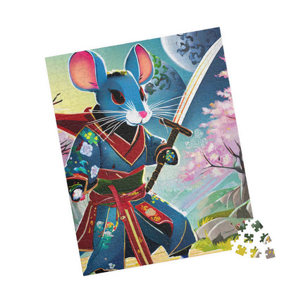 Cyber Samurai Rat Puzzle (110, 252, 520, 1014-piece)