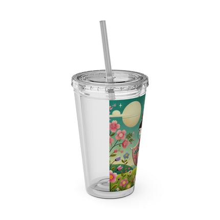 Geisha Fairy and the Hummingbird Blossom Sunsplash Tumbler with Straw, 16oz