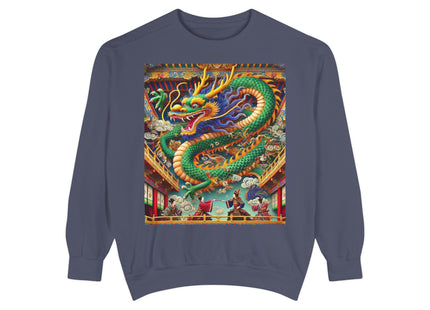 Tibetan Dragon Over Kabuki Duel Sweatshirt