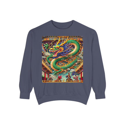 Tibetan Dragon Over Kabuki Duel Sweatshirt