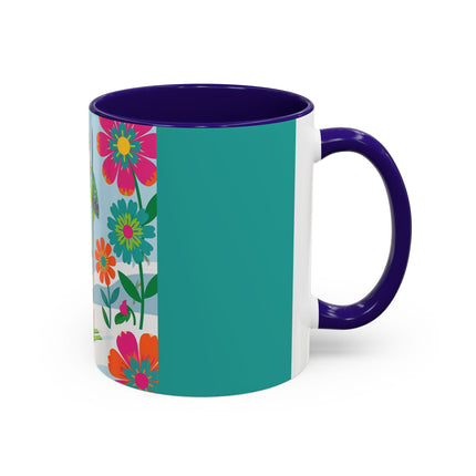 🎿🌸 The Winter Flower Adventurer Colorful Mug – Colorful Ski Fantasy