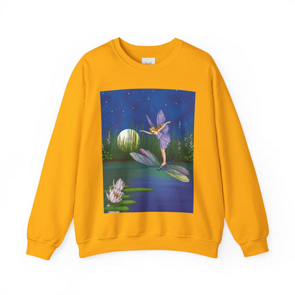 Fairy on a Dragonfly Heavy Blend™ Crewneck Sweatshirt