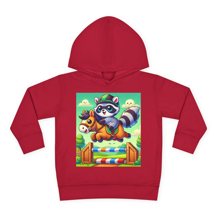 Raccoon Rider Toddler Pullover Fleece Hoodie