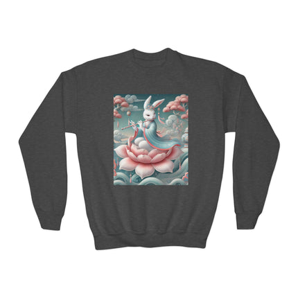 Lotus Garden Melody Youth Crewneck Sweatshirt – Serenity, Harmony & Dreamlike Beauty