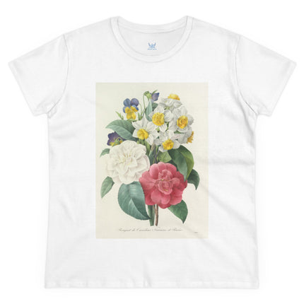 Choix des plus belles fleurs, Plate 015 by Pierre Joseph Redouté Women's Midweight Cotton Tee