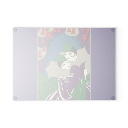Two Pierrots Glass Cutting Board
