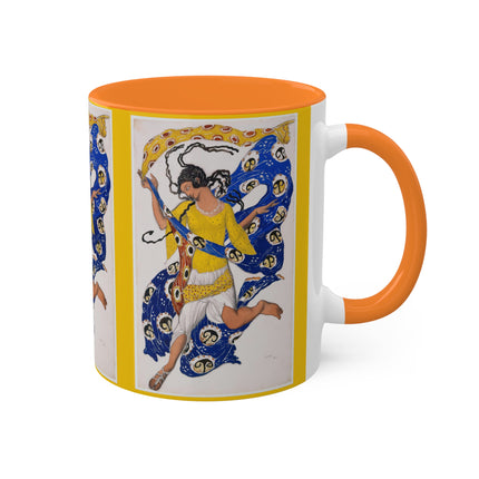 The Butterfly (Costume Design for Anna Pavlova) by Leon Bakst Colorful Mugs, 11oz