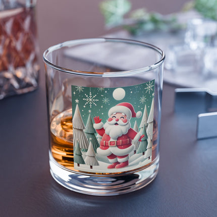 Santa's Joyful Night Rocks Glass, 10oz