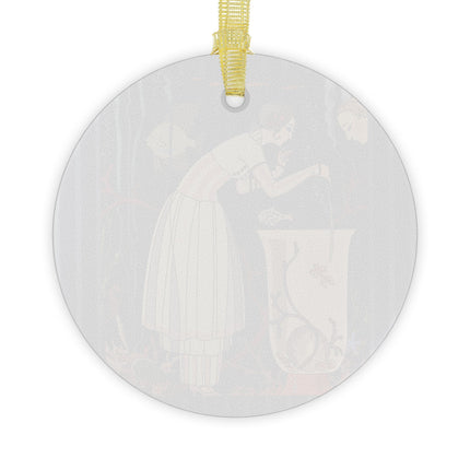 The Dazzling Little Fish by George Barbier Glass Ornament