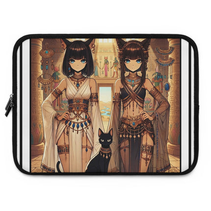 Egyptian Priestess Cats Laptop Sleeve – Temple Guardians & Ancient Grace