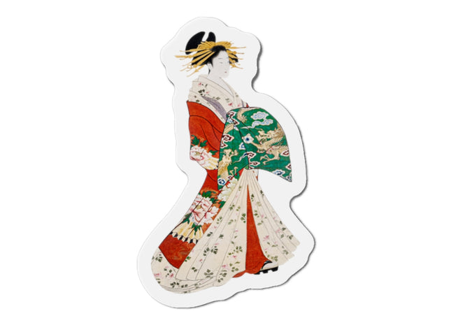 Japanese Woman by Hosoda Eishi Die-Cut Magnets (5 Sizes)