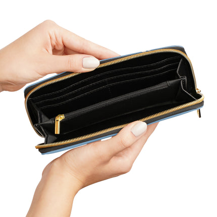 🌼🖤 The Midnight Daisy Garden Wallet – Art Deco Floral Elegance