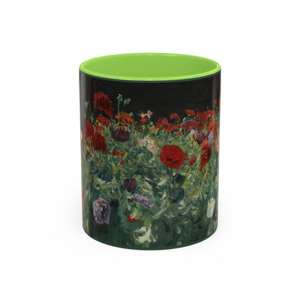 A Study of Poppies for Carnation, Lily, Lily, Rose by John Singer Sargent Colorful Mugs (11oz, 15oz)
