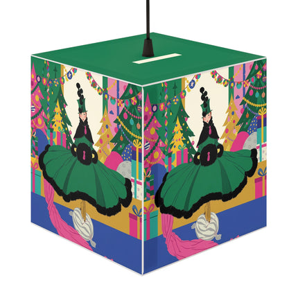 🎄🎁 The Emerald Christmas Belle Light Cube Lamp – Colorful Holiday Fashion Fantasy