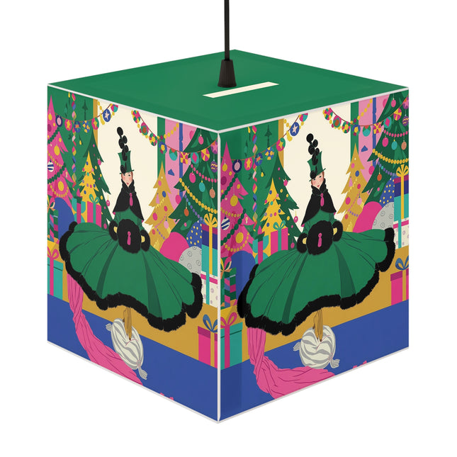 🎄🎁 The Emerald Christmas Belle Light Cube Lamp – Colorful Holiday Fashion Fantasy