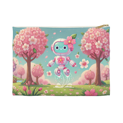 Sakura Sentinel Accessory Pouch – Robot Fairy & Blossom Magic
