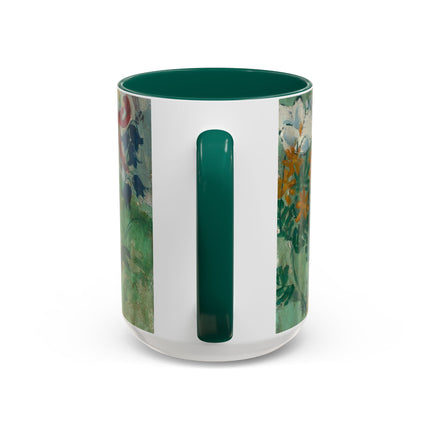 Flowers by August Babberger Colorful Mugs (11oz, 15oz)