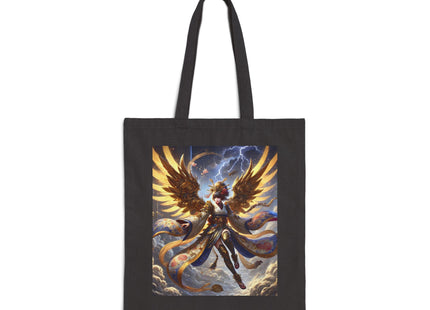 Valkyrie Descending Through Storm Cotton Canvas Tote Bag