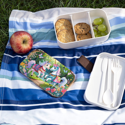 Baby Unicorns and Fluttering Butterflies Bento Lunch Box