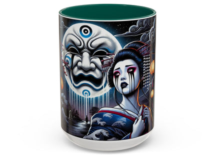 Geisha’s Black Ink Tears Colorful Mugs (11oz, 15oz)