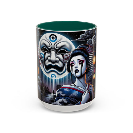 Geisha’s Black Ink Tears Colorful Mugs (11oz, 15oz)